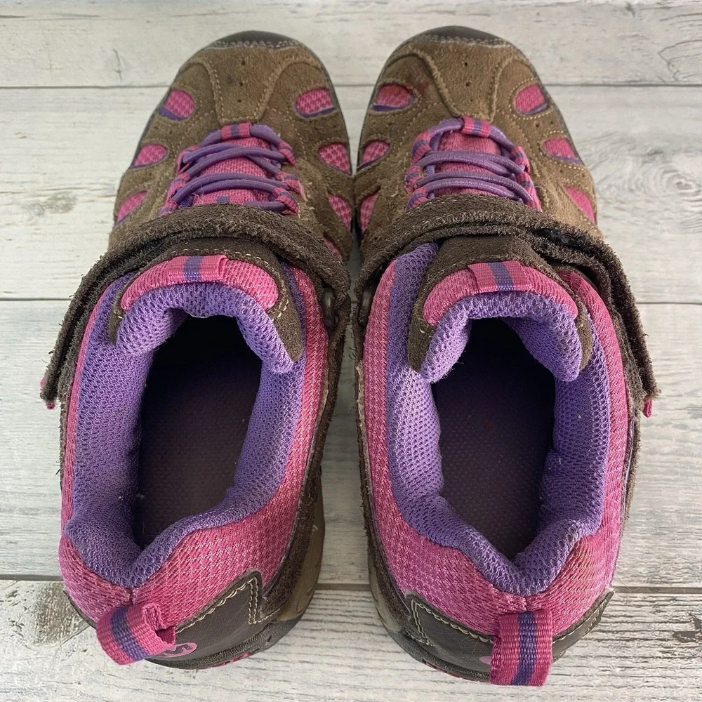 MERRELL Shoes Boys 3W Brown Pink Hiking Outdoor Performance Footwear Sneakers